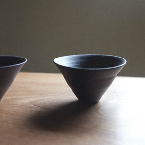 【晝夜】日本陶艺家 二阶堂明弘 烧缔 锖器 三角杯 茶杯 咖啡杯