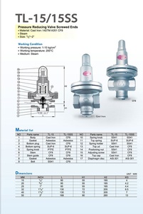 进口台湾TL蒸汽减压阀 进口膜片式减压阀 台湾东隆减压阀TL-15S