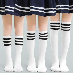 白色长筒袜子裙袜薄款过膝盖夏款女童儿童小学生配校服的半截腿袜