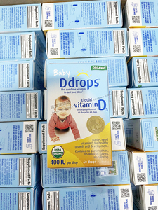 美国Ddrops维生素加拿大D3新生儿补钙宝宝D3婴幼儿VD滴剂400IU