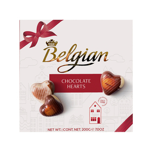 进口比利时经典美食白丽人心形巧克力礼盒装情侣婚宴送礼休闲200g