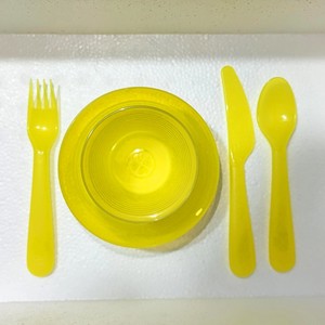 宜家儿童卡拉斯塑料宝宝吃饭小碗杯子刀叉勺餐具组合