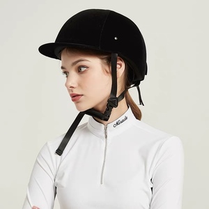 经典马术头盔英式丝绒骑马头盔可调节骑马帽儿童成人男女款马术帽