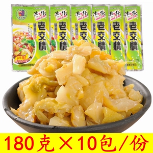 老交情脆皮黄瓜皮180克×10包 湖南特产坛子菜泡椒味酸辣味下饭菜