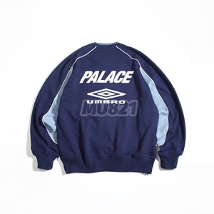 MU821现货 PALACE UMBRO WARM UP CREW 24SS拼接运动休闲圆领卫衣