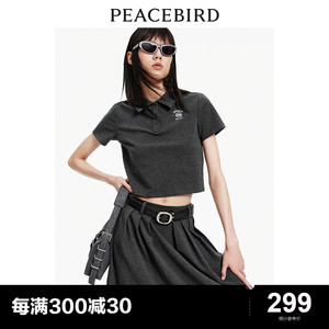 【商场同款】太平鸟女装2024年夏季新款经典POLO针织衫A3CNE2294