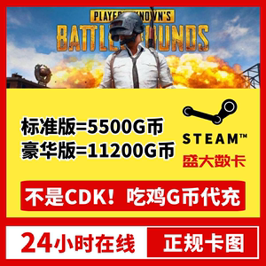 绝地求生G币快充11200G币PUBG 西班牙Steam钱包美金折扣充值代充