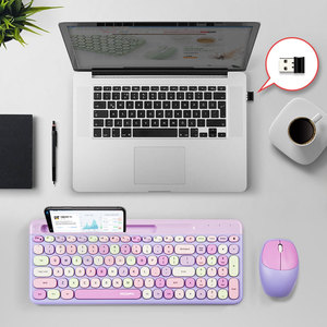 mofii摩天手无线静音小键盘鼠标套装彩色巧克力笔记本可爱女生