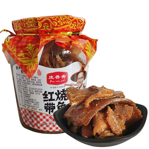 红烧罐头庞香斋庞家瓦罐带鱼红烧罐头黄花鱼即食海鲜412g玻璃瓶包