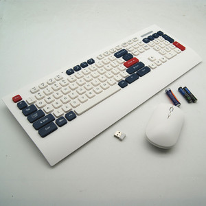 fashionable无线键盘鼠标套装混彩复古巧克力笔记本台式大手托