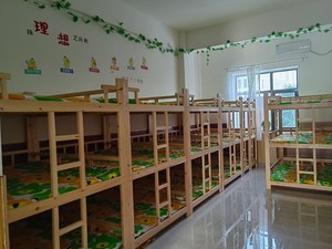 松木三层三人木床学生宿舍上下木床高低床幼儿园午休托班六人木床