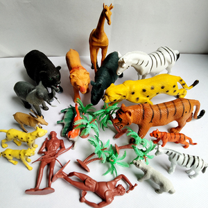 仿真逼真野生动物森林草原大象熊猫老虎狮子熊奥斯尼塑胶儿童玩具