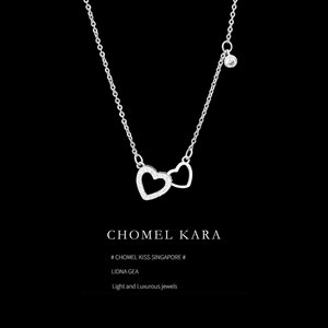 新加坡 Chomel Kara项链纯银女锁骨链2023年新款爱心小众设计高级