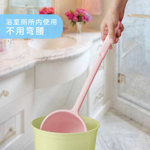 长柄水瓢加厚立式水勺浇花家用北欧风水舀厨房塑料勺婴儿洗澡