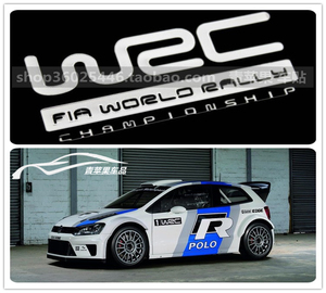 WRC 拉力赛金属贴纸内饰贴 改装立体车内装饰车贴 logo车标