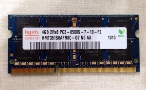 现代 海力士 笔记本原装内存条 DDR3 4G 1066 PC3-8500S