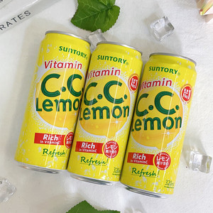 马来西亚进口三得利C.C柠檬味碳酸饮料聚会聚餐果汁汽水休闲饮品