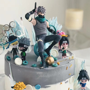 火影忍者蛋糕装饰卡卡西公仔摆件男神男士男生生日甜品台烘焙插件