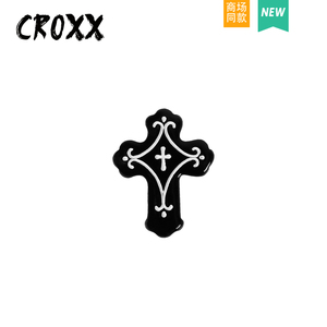 CROXX 洞洞鞋配饰暗黑潮酷十字架鞋花crocs配饰装饰扣卡扣diy配件