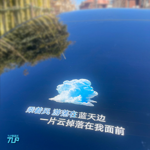 TLP镂空车贴 一朵云彩 卡拉OK歌词效果 后风挡玻璃 个性汽车贴纸