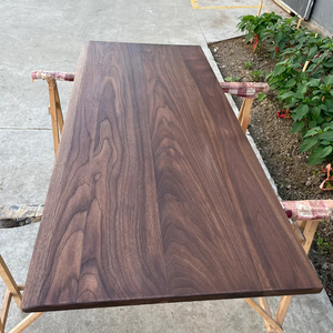 北美黑胡桃木板实木大板书桌南美整板茶桌斗柜吧台面板桌面板定制