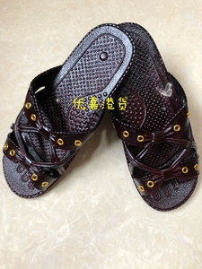 台湾制造21CENTURY女士326金属圆环老式防滑平底拖鞋柔软舒适耐磨