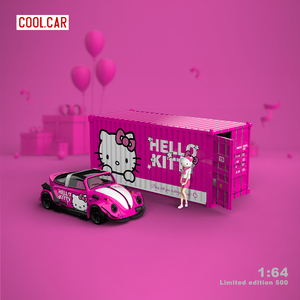 Cool Car 1:64大众T1甲壳虫kitty轿车涂装老爷车仿真合金汽车模型