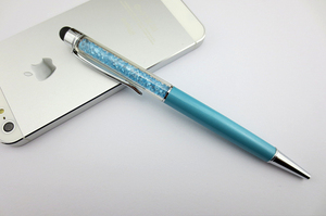 水晶电容笔 彩钻水晶笔 两用笔 两用电容笔 水晶手写笔