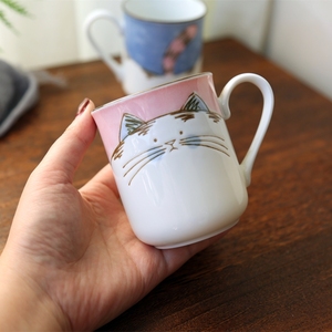 日本进口陶瓷小杯子美浓烧龙猫卡通情侣对杯日系可爱少女心马克杯