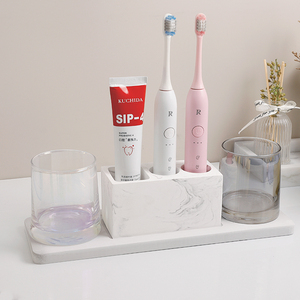 吸水快干硅藻泥电动牙刷底座卫生间洗漱台硅藻土牙刷收纳放置架