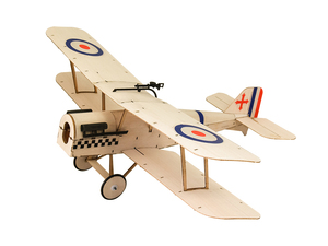 轻木套材电动遥控飞机K4（Sopwith-SE5A）像真双翼机378MM室内机