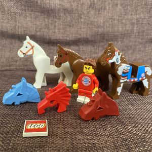 乐高LEGO 动物 白马 印第安 马匹 48492 马盔 龙盔 坐骑 4491稀有