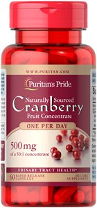 【Puritan's Pride】超高浓缩蔓越莓（蔓越橘）胶囊 500毫克 60粒