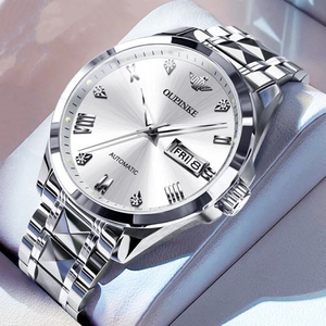 瑞士十大正品牌浪­琴男士手表机械表时尚商务防水轻奢钨钢带男表