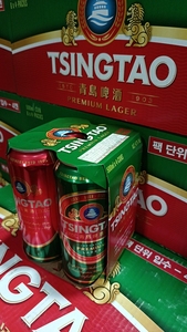 青岛啤酒出口双狮经典大绿罐500ml听高浓度正宗1厂黄啤本地发货