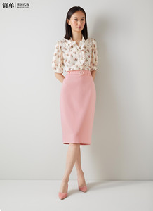 LKBennett英国代购 法式气质通勤粉色高腰半身裙夏中长修身铅笔裙
