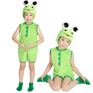 小童动物衣服青蛙表演服装儿童夏季小跳蛙舞蹈服女童话剧演出服薄