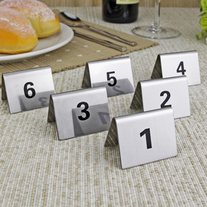 桌号牌数字牌 餐桌牌台号牌 不锈钢餐厅座位牌号码牌
