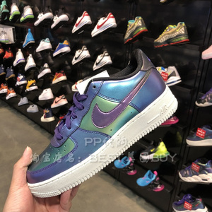 PP代购 耐克NIKE AIR FORCE AF1 空军一号 低帮 变色龙紫色 板