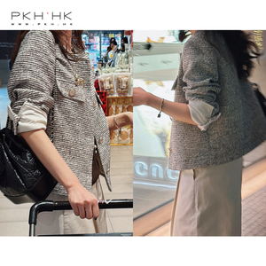 PKH.HK特2024春新私服好穿可藏在任何风格LOOK里的黑白小香风外套