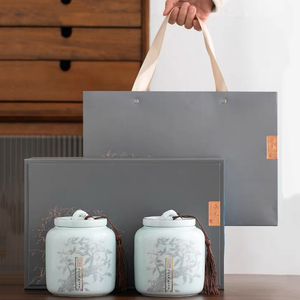 高档茶叶陶瓷罐礼盒装空盒包装礼盒龙井普洱白茶绿茶铁观音定制