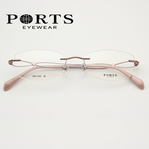 PORTS宝姿眼镜架女款无框近视镜超轻舒适气质小框配镜框POF21002