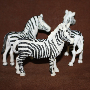 思乐schleich 野生动物模型玩具沙具摆件 斑马半成品白模 DIY上色