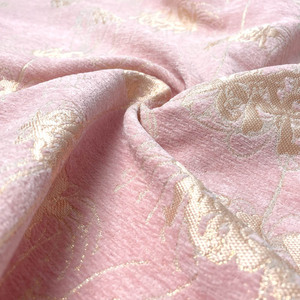 粉色凹凸金线提花立体肌理浮雕灯芯绒布料 旗袍外套连衣裙面料B