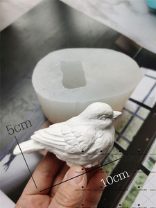 立体3D石膏滴胶树脂硅胶模具模型森系动物鸟麻雀摆盘盐雕巧克力