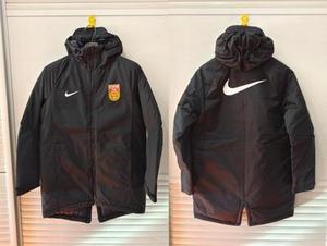 893799-010-451国足正品NIKE耐克足球训练比赛中长款连帽棉衣棉服