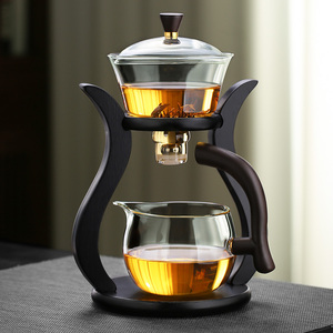 懒人泡茶神器玻璃茶具套装茶壶茶杯家用功夫茶自动泡茶器轻奢高档