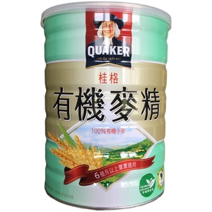 台湾进口桂格敏儿HA有机麦精婴儿宝宝米糊米粉辅食500克6个月以上