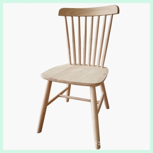 餐厅新款橡胶木白呸温莎椅 白茬椅子简欧实木凳子简约实木餐椅