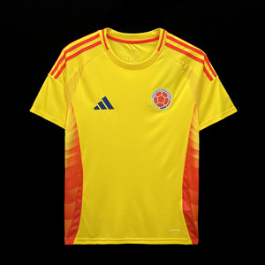 正品Adidas 2024哥伦比亚国家队主场球衣10号J罗球迷版短袖足球服